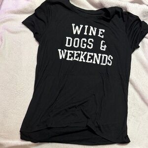 Modern Lux Black Tee with White Text